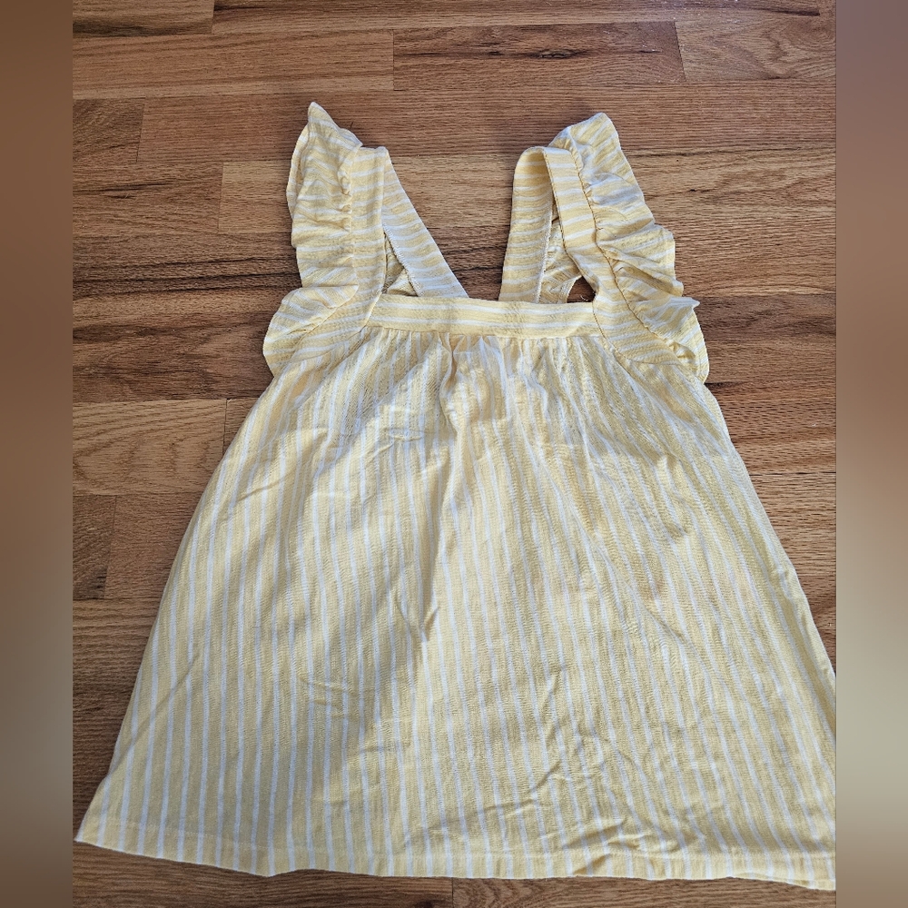 Lauren Conrad Size Large Yellow and White Tank Top